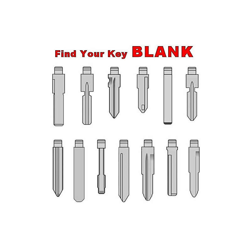 Blank Key Blade for Flip or Fixed type Remote Key