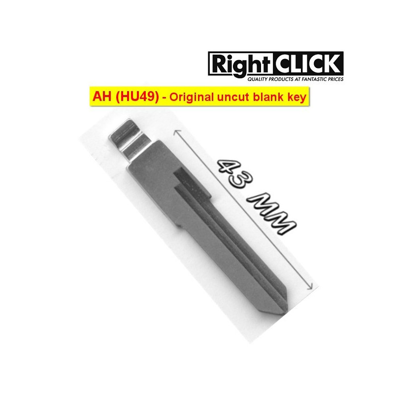 VW Audi Porsche Seat Remote Flip Blade / Key Blank AH (HU49)