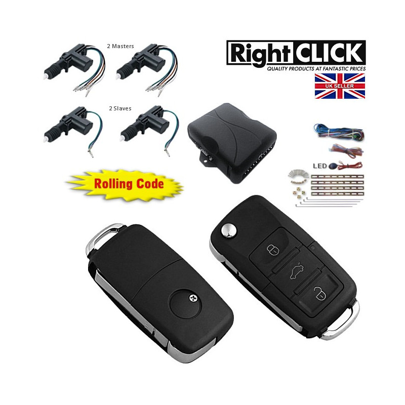 4 Door Central Locking Kit Remote Keyless "TOP QUALITY"  CLR851-4D