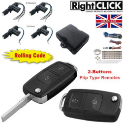 4 Door Central Locking Kit Remote Keyless VW "SUPER QUALITY" 4D-CLR851-2BTN