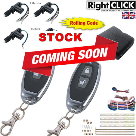 4 Door Central Locking Kit Remote Keyless "HIGH QUALITY"  4D-CLR698HC-2BTN