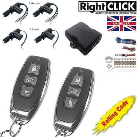 4 Door Central Locking Kit Remote Keyless 4D-CLR698HC-3BTN
